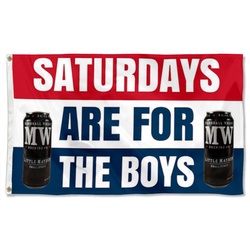 Saturdays are for the boys Marshall Beer Flag Deluxe Banner