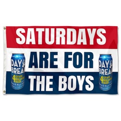 Saturdays are for the boys Martin Beer Flag Deluxe Banner
