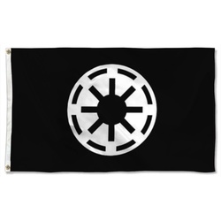 Galactic Republic Star Wars Flag Banner Black