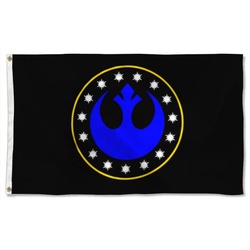Star Wars Star Trek fans banner New Republic Flag Banner Black