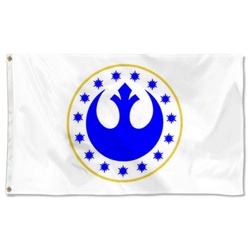 Star Wars Star Trek fans banner New Republic Flag Banner White