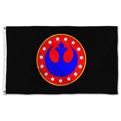 Star Wars Star Trek fans Black New Republic Flag Banner 16A