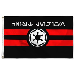 Star Wars Star Trek fans Text New Galactic Empire Flag Banner