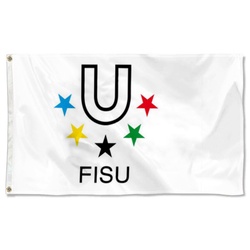 Nowadays heute FISU obecnie Flag Banner