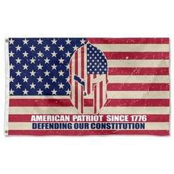 Vintage American Patriot Since 1776 Defending Our Constitution Flag Banner