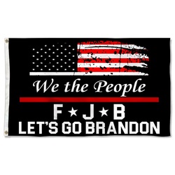 Vintage We The People 1776 FJB Let's Go Brandon USA Flag Banner