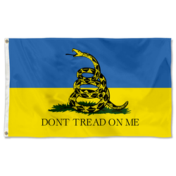 USA Ukraine Support Don't Tread On Me Flag Banner