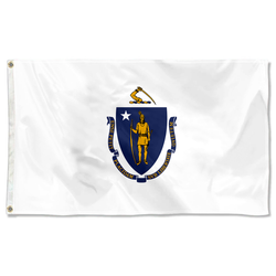 The United States Massachusetts Flag