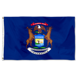 The United States Michigan Flag