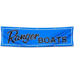 Fishing Boats Garage shop Decor Banner Work for Ranger Flag Blue 2x8 Feet
