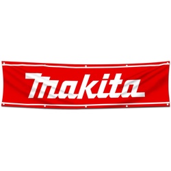 Industrial Power Tools Garage Shop Decor Banner Works for Makita Flag Red 2x8 Feet