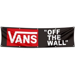 Skateboarding Shoes Garage Shop Decor Banner Work for Vans Flag 2x8 Feet