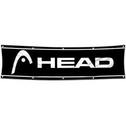 Skiing Garage Shop Decor Banner Works for Head Skis Flag 2x8 Feet