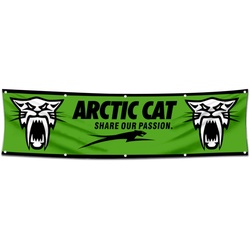 Snowmobiles Garage Shop Decor Banner Works for Arctic Cat Share our Passion Flag 2x8 Feet