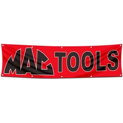 Tools Garage Shop Decor Banner Works for MAC Flag Red 2x8 Feet