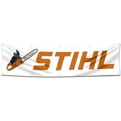 Tools Garage Shop Decor Banner Works for Stihl on Flag White 2x8 Feet