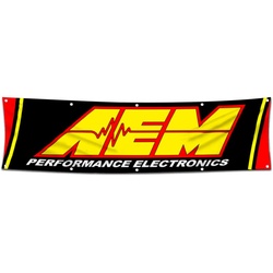 Car Moto Parts Garage Shop Decor Banner Works for AEM Flag 2x8 Feet