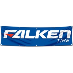Car Motor Garage Shop Banner Works for Falken Tire Flag Blue 2x8 Feet