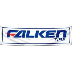 Car Motor Garage Shop Banner Works for Falken Tire Flag White 2x8 Feet