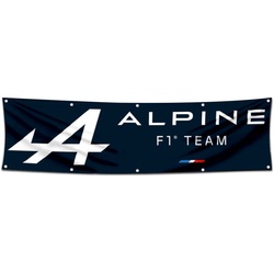 CAR Motor Garage shop Decor Banner Works for Alpine F1 Team  Flag 2x8 Feet