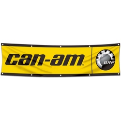 Car Motor Garage shop Decor Banner Works for Can Ams Flag Yellow 2x8 Feet