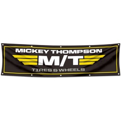 Car Motor Garage Shop Tires Wheels Banner Works for Mickey Thompson Flag 2x8 Feet