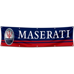 Car Motor Garage workshop Banner  Work for Maserati Flag 2x8 Feet