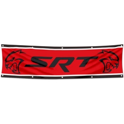 Car Motor Garage Workshop Banner Work for Dodges SRT Flag Red 2x8 Feet