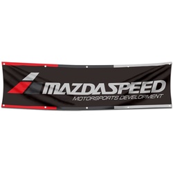 Car Motor Garage Workshop Banner Work for Mazdaspeed Flag Black 2x8 Feet