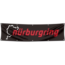 Car Motor Garage Workshop Banner Work for Nurburgring Racing Flag Black 2x8 Feet