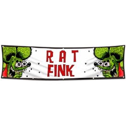 Car Motor Garage Workshop Banner Work for Rat Fink Flag 2x8 Feet