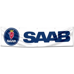Car Motor Garage workshop Banner Work for Saab Automobile Flag 2x8 Feet