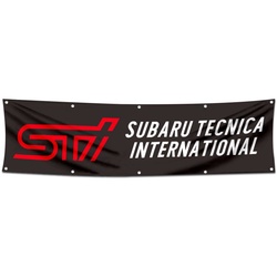 Car Motor Garage Workshop Banner Work for Subaru STI Flag 2x8 Feet