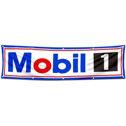 Car Motor Garage Workshop Banner Works for Mobiloil Moly Flag White 2x8 Feet