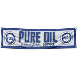 Car Motor Gas Garage Workshop Banner Works for Pure Oil Flag 2x8 Feet