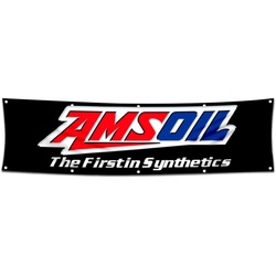 Car Motor Oil Garage Shop Decor Banner Works for Amsoil Flag Black 2x8 Feet
