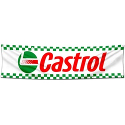 Car Motor Oil Garage Shop Decor Banner Works for Castrol Racing Flag 2x8 Feet