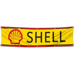 Car Motor Oil Gas Garage Workshop Banner Works for Shell Flag Yellow 2x8 Feet