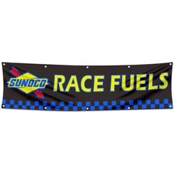 Car Motor Oil Gas Garage Workshop Banner Works for Sunoco Race Fuels Flag Black 2x8 Feet