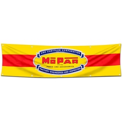 Car Motor Parts Garage Workshop Decor Banner Works for Mopar Flag Yellow 2x8 Feet