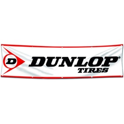 Car Motor Tires Garage Shop Decor Banner Works for Dunlop Flag White 2x8 Feet
