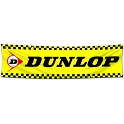 Car Motor Tires Garage Shop Decor Banner Works for Dunlop Flag Yellow 2x8 Feet