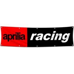 Motorcycles Garage Shop Decor Banner Works for Aprilia Racing Flag 2x8 Feet