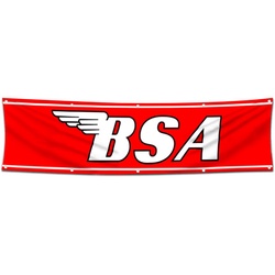 Motorcycles Garage Shop Decor Banner Works for BSA Flag 2x8 Feet
