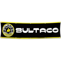 Motorcycles Garage Shop Decor Banner Works for Bultaco Flag 2x8 Feet