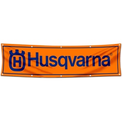 Motorcycles Garage Shop Decor Banner Works for Husqvarna Flag Orange 2x8 Feet