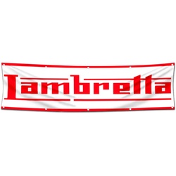 Motorcycles Garage Shop Decor Banner Works for Lambrettas Flag 2x8 Feet