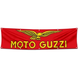 Motorcycles Garage Shop Decor Banner Works for Moto Guzzi Flag 2x8 Feet