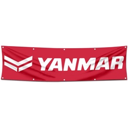 Tractors Garage Shop Decor Banner Works for Yanmar Flag 2x8 Feet