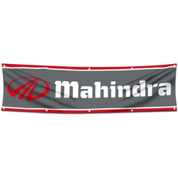 Tractors Garage workshop Decor Banner Works for Mahindra Flag 2x8 Feet